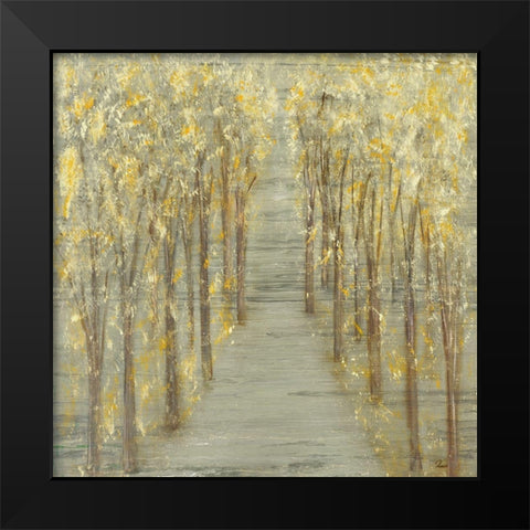 Gold Forest Black Modern Wood Framed Art Print by Gonzalez, Roberto