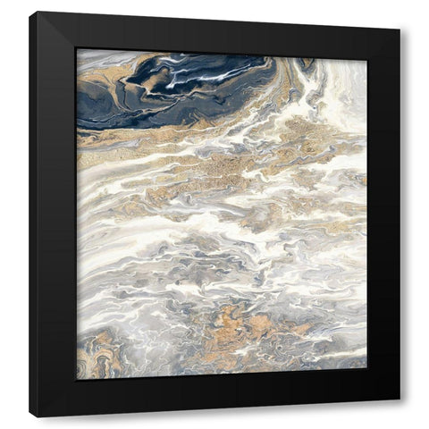 Gold And Gray Oasis Black Modern Wood Framed Art Print by Gonzalez, Roberto
