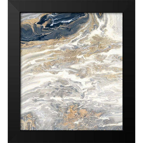 Gold And Gray Oasis Black Modern Wood Framed Art Print by Gonzalez, Roberto