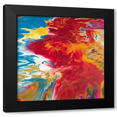 Red Blizzard Black Modern Wood Framed Art Print by Gonzalez, Roberto