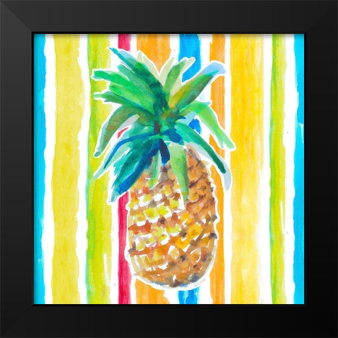 Vibrant Pineapple I Black Modern Wood Framed Art Print by Loreth, Lanie