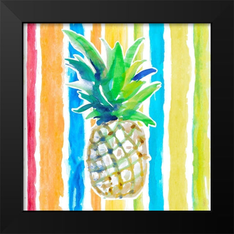 Vibrant Pineapple II Black Modern Wood Framed Art Print by Loreth, Lanie
