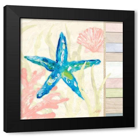 Pastel Coastal III Black Modern Wood Framed Art Print with Double Matting by DeRice, Julie
