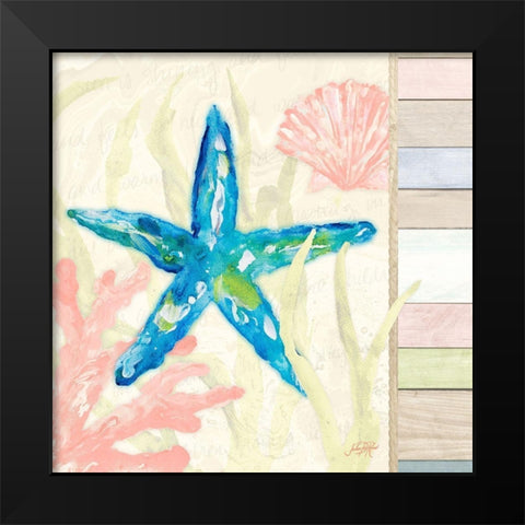 Pastel Coastal III Black Modern Wood Framed Art Print by DeRice, Julie