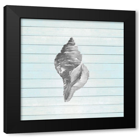 Coastal on Blue Wood I Black Modern Wood Framed Art Print with Double Matting by DeRice, Julie