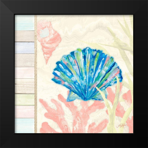 Pastel Coastal II Black Modern Wood Framed Art Print by DeRice, Julie