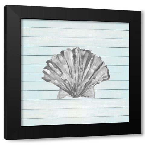 Coastal on Blue Wood II Black Modern Wood Framed Art Print with Double Matting by DeRice, Julie