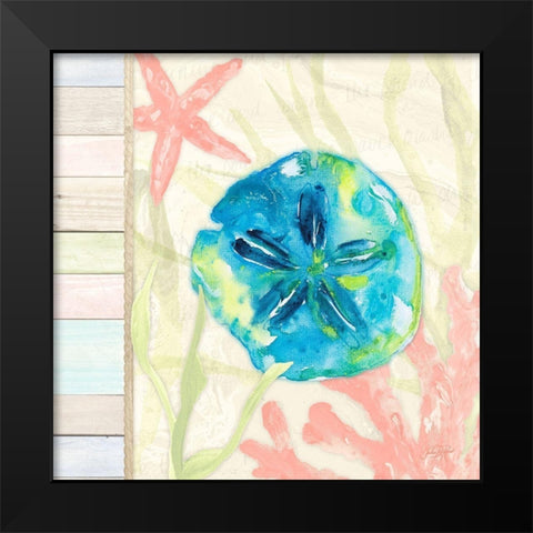 Pastel Coastal I Black Modern Wood Framed Art Print by DeRice, Julie