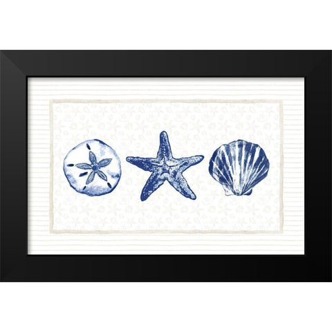 Blue Ocean Collection Black Modern Wood Framed Art Print by Gaynor, Janice