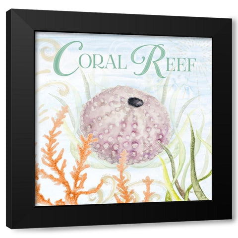 Coral Reef Black Modern Wood Framed Art Print by Gaynor, Janice