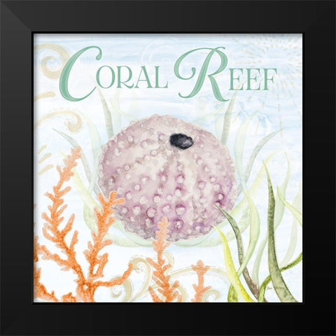 Coral Reef Black Modern Wood Framed Art Print by Gaynor, Janice