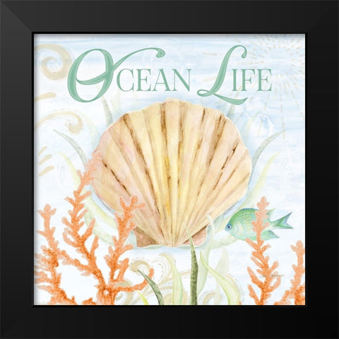 Ocean Life Black Modern Wood Framed Art Print by Gaynor, Janice