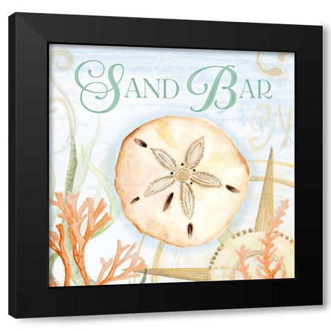 Sand Bar Black Modern Wood Framed Art Print by Gaynor, Janice