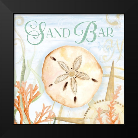 Sand Bar Black Modern Wood Framed Art Print by Gaynor, Janice