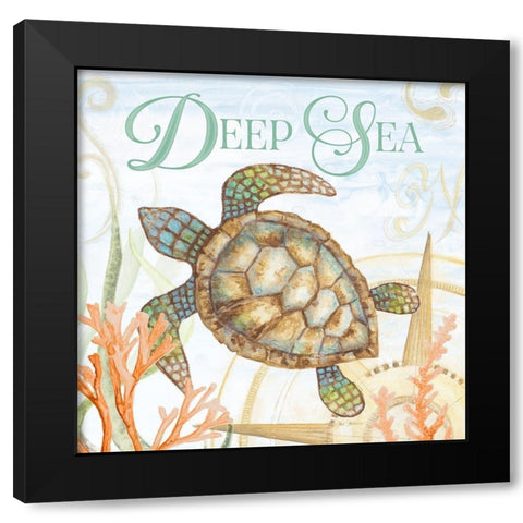 Deep Sea Black Modern Wood Framed Art Print by Gaynor, Janice