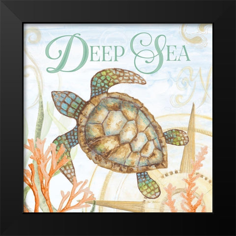 Deep Sea Black Modern Wood Framed Art Print by Gaynor, Janice