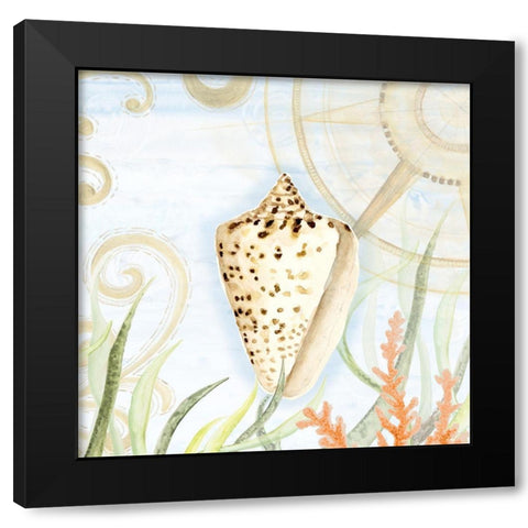 Coastal Navigate I Black Modern Wood Framed Art Print by Gaynor, Janice