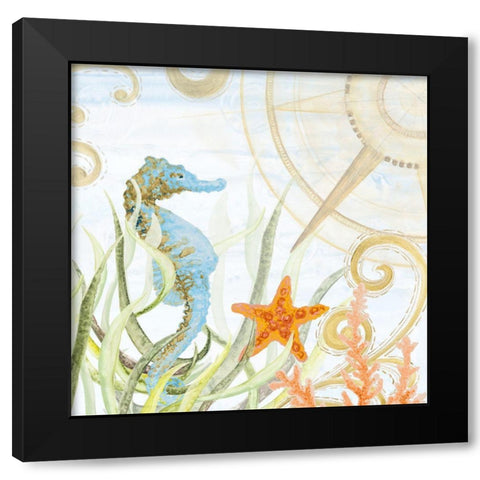 Coastal Navigate II Black Modern Wood Framed Art Print by Gaynor, Janice