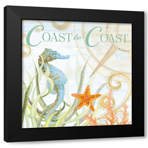 Ocean to Ocean Black Modern Wood Framed Art Print with Double Matting by Gaynor, Janice
