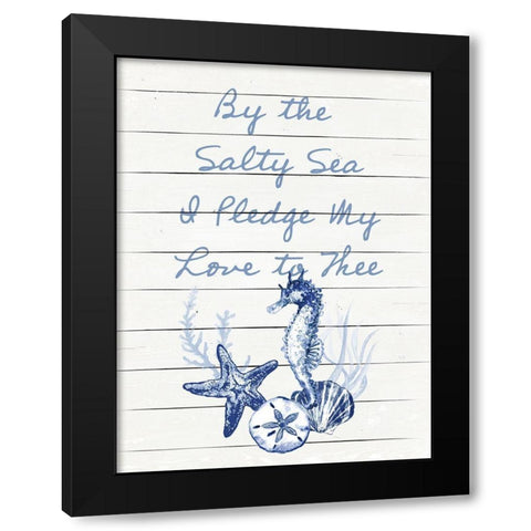 I Pledge My Love Black Modern Wood Framed Art Print with Double Matting by Gaynor, Janice