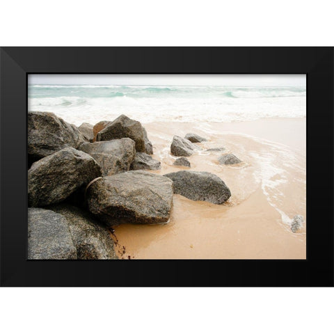 Beachy Shores Black Modern Wood Framed Art Print by Bill Carson Photography