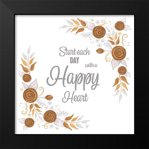 Harvest Floral II Black Modern Wood Framed Art Print by Metz, Andi