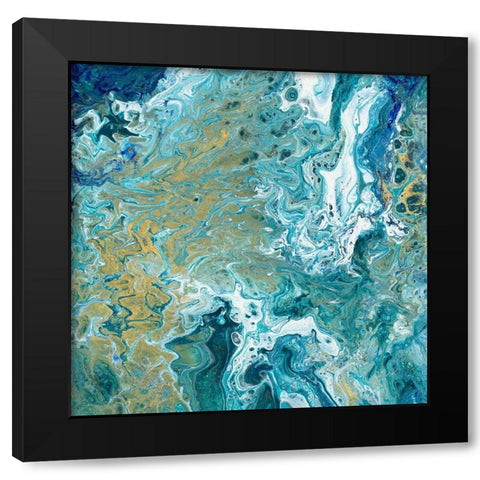 Earth Essence I Black Modern Wood Framed Art Print with Double Matting by Hakimipour, Tiffany