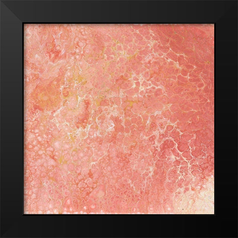 Modern Peach Flow I Black Modern Wood Framed Art Print by Hakimipour, Tiffany