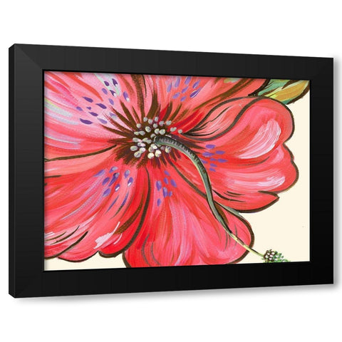 Vibrant Tropical Flower Black Modern Wood Framed Art Print with Double Matting by Del Sol, Ani