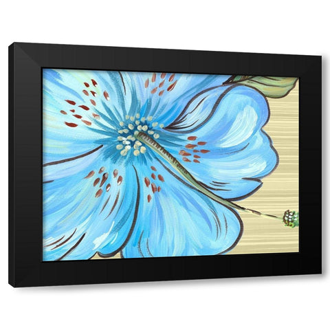 Vibrant Tropical Bloom Black Modern Wood Framed Art Print by Del Sol, Ani