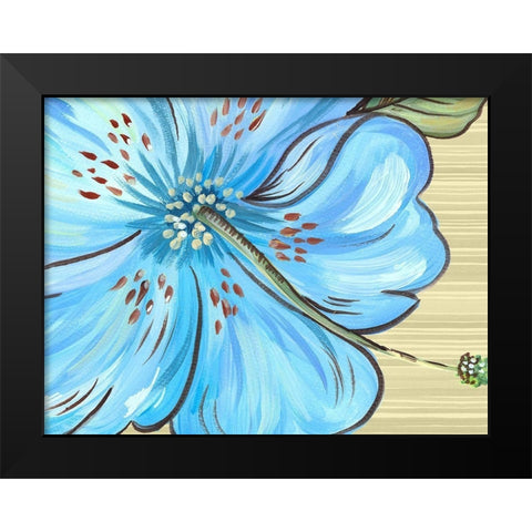 Vibrant Tropical Bloom Black Modern Wood Framed Art Print by Del Sol, Ani