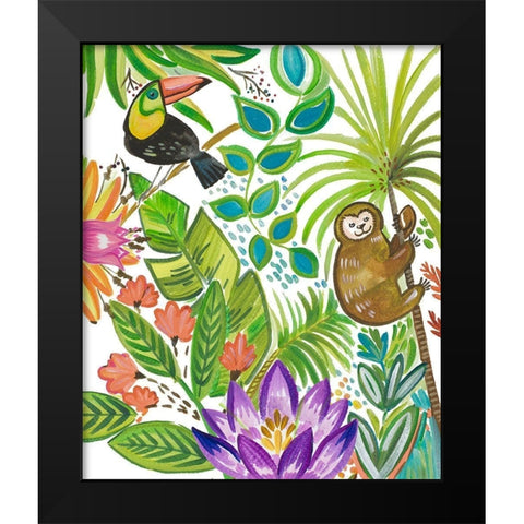 Tropical Wildlife II Black Modern Wood Framed Art Print by Del Sol, Ani