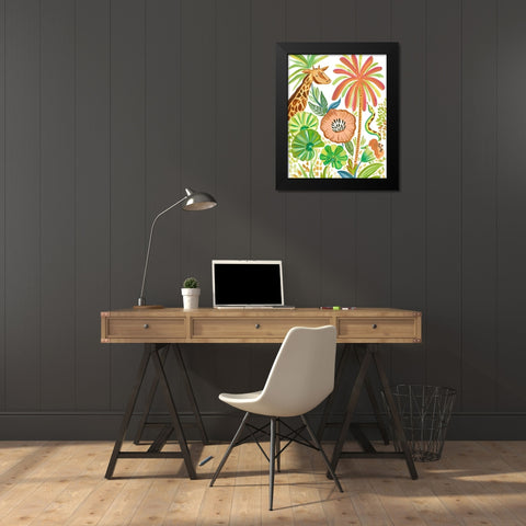 Tropical Wildlife I Black Modern Wood Framed Art Print by Del Sol, Ani