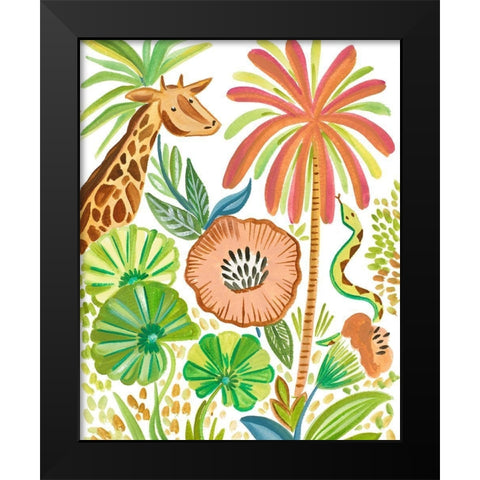 Tropical Wildlife I Black Modern Wood Framed Art Print by Del Sol, Ani
