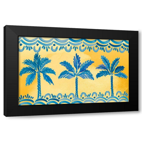 Sunny Palms Black Modern Wood Framed Art Print by Del Sol, Ani