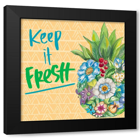 Keep It Fresh Black Modern Wood Framed Art Print with Double Matting by Del Sol, Ani