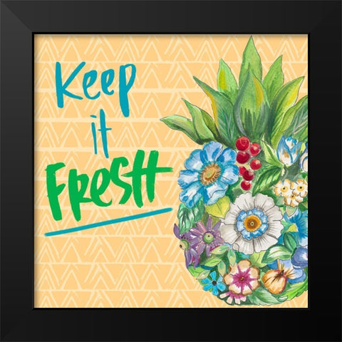 Keep It Fresh Black Modern Wood Framed Art Print by Del Sol, Ani