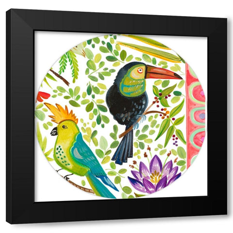 Tropical Bird IV Black Modern Wood Framed Art Print by Del Sol, Ani