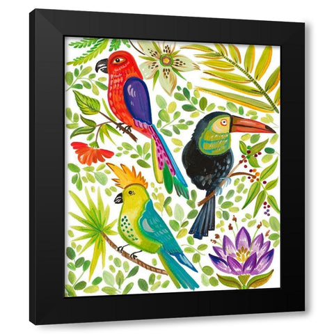 Into the Tropics II Black Modern Wood Framed Art Print with Double Matting by Del Sol, Ani
