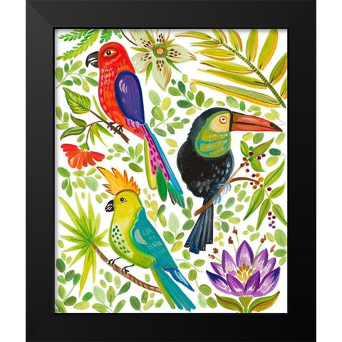 Into the Tropics II Black Modern Wood Framed Art Print by Del Sol, Ani