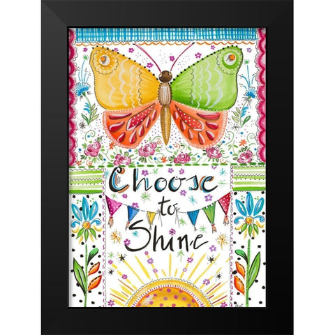 Choose to Shine Black Modern Wood Framed Art Print by Del Sol, Ani
