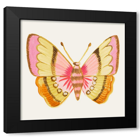 Bright Butterfly Black Modern Wood Framed Art Print by Del Sol, Ani