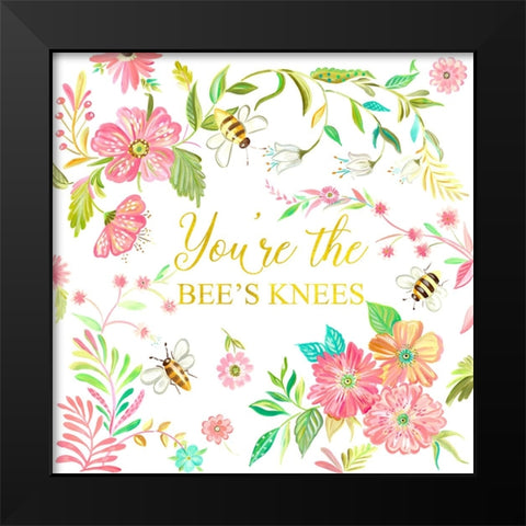 Youre the Bees Knees Black Modern Wood Framed Art Print by Del Sol, Ani