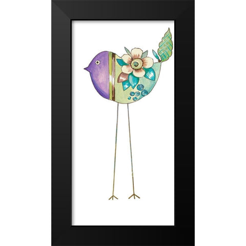 Stand Tall Bird IV Black Modern Wood Framed Art Print by Del Sol, Ani