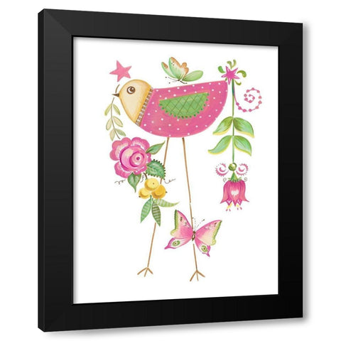 Stand Tall Bird I Black Modern Wood Framed Art Print by Del Sol, Ani