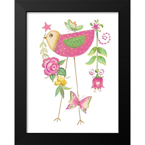 Stand Tall Bird I Black Modern Wood Framed Art Print by Del Sol, Ani