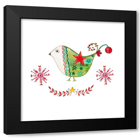 Christmas Dove I Black Modern Wood Framed Art Print by Del Sol, Ani