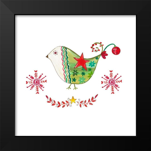 Christmas Dove I Black Modern Wood Framed Art Print by Del Sol, Ani