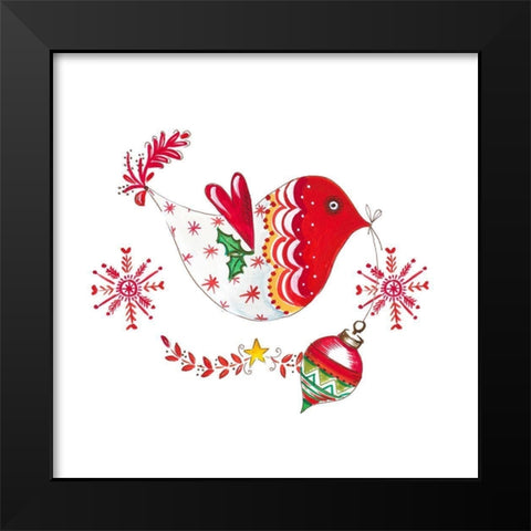 Christmas Dove II Black Modern Wood Framed Art Print by Del Sol, Ani