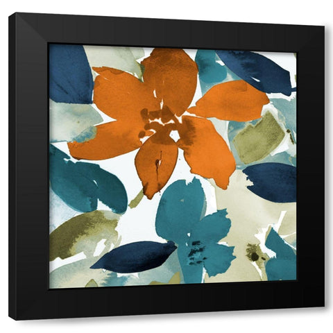 Contemporary Blooms Black Modern Wood Framed Art Print with Double Matting by Loreth, Lanie